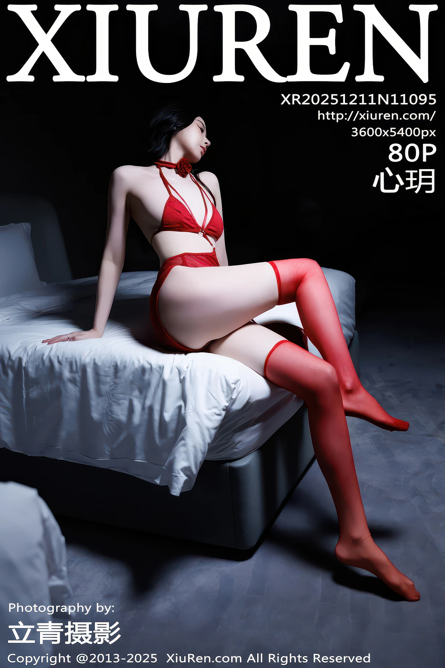 [XiuRen秀人网]No.11095_模特心玥性感红色情趣内衣配红色丝袜秀曼妙身姿迷人诱惑写真80P-秀人网 - XiuRen.Pro